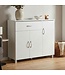Wohnling dressoir JARRY mat wit lade 1 en 3 Doors 90 x 75 x 30 cm | Ontwerp commode | Pantry-vloer kast met handvatten