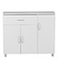 Wohnling dressoir JARRY mat wit lade 1 en 3 Doors 90 x 75 x 30 cm | Ontwerp commode | Pantry-vloer kast met handvatten