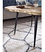 Wohnling Koffietafel Aluminium Boomschijf 64x64x37 cm Salontafel Metaal Goud | Tafel Woonkamer Rond | Woonkamertafel Modern | Kleine Bijzettafel
