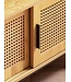 Wohnling Lowboard eiken decor met Weens vlechtwerk 120x45,5x40 cm TV-meubel tijdloos met schuifdeuren, design TV-kast hoog, TV-tafel TV-kast, TV-kast woonkamer rotan