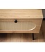 Wohnling Lowboard 100x45x40 cm TV-kast met eiken decor & rotan, design TV-kast hoog met laden, TV-tafel TV-kast, TV-kast woonkamer