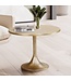 Wohnling salontafel metaal goud 60x60x46,5 cm salontafel aluminium, design woonkamertafel rond, kleine salontafel modern, bijzettafel woonkamer