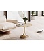 Wohnling salontafel metaal goud 60x60x46,5 cm salontafel aluminium, design woonkamertafel rond, kleine salontafel modern, bijzettafel woonkamer