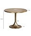 Wohnling salontafel metaal goud 60x60x46,5 cm salontafel aluminium, design woonkamertafel rond, kleine salontafel modern, bijzettafel woonkamer