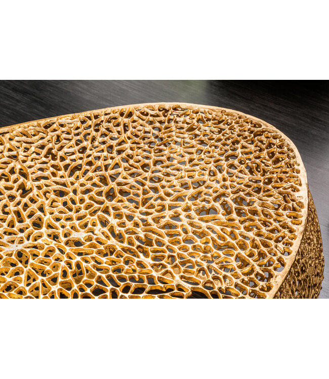 Invicta Interior Salontafel ABSTRACT LEAF 120cm goudkleurig - 38938