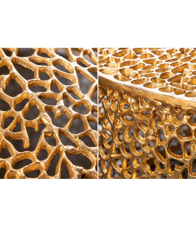 Invicta Interior Salontafel ABSTRACT LEAF 120cm goudkleurig - 38938
