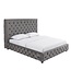 Invicta Interior Bed PARIS CHESTERFIELD 180x200cm fluweel grijs - 39992