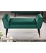 Invicta Interior Zitbank SCARLETT 90cm fluweel smaragdgroen - 40406
