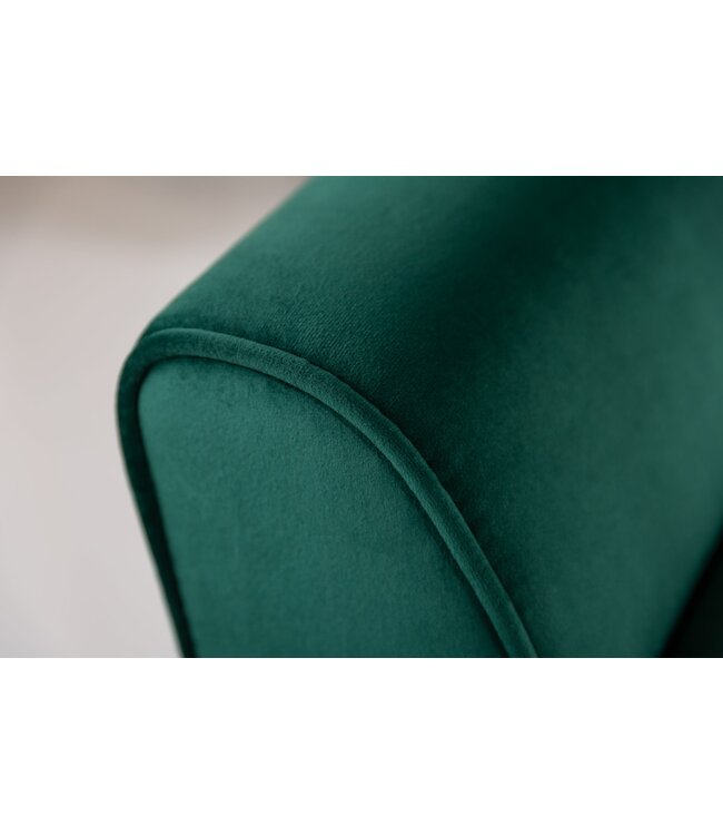 Invicta Interior Zitbank SCARLETT 90cm fluweel smaragdgroen - 40406