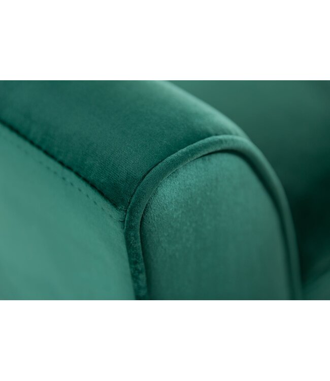 Invicta Interior Zitbank SCARLETT 90cm fluweel smaragdgroen - 40406