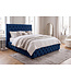 Invicta Interior Bed PARIS CHESTERFIELD 180x200cm fluweel donkerblauw - 40556