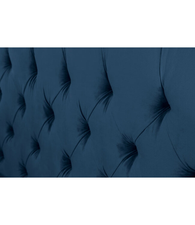 Invicta Interior Bed PARIS CHESTERFIELD 180x200cm fluweel donkerblauw - 40556