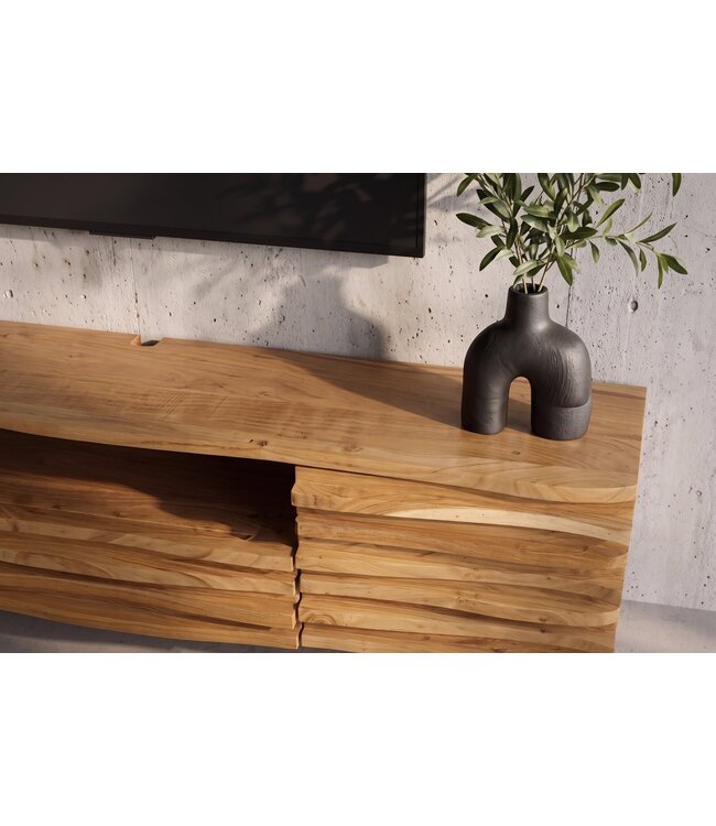 Invicta Interior TV-lowboard RELIEF 200cm hangend acaciahout naturel - 45795
