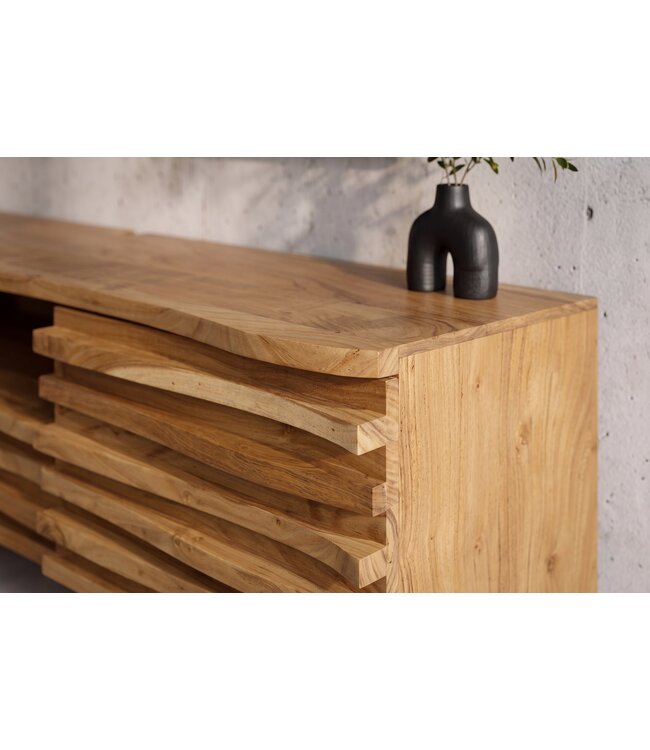Invicta Interior TV-lowboard RELIEF 200cm hangend acaciahout naturel - 45795