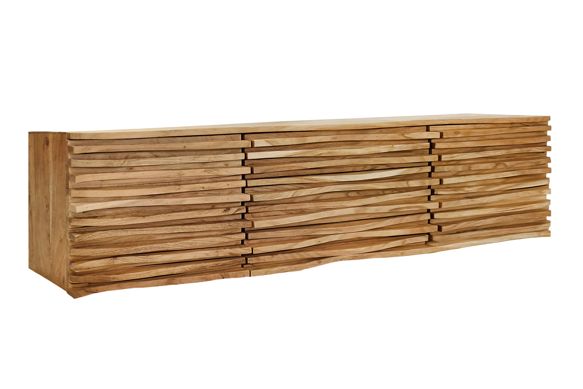 Hangend Dressoir RELIEF 175cm acacia hout naturel - 45796