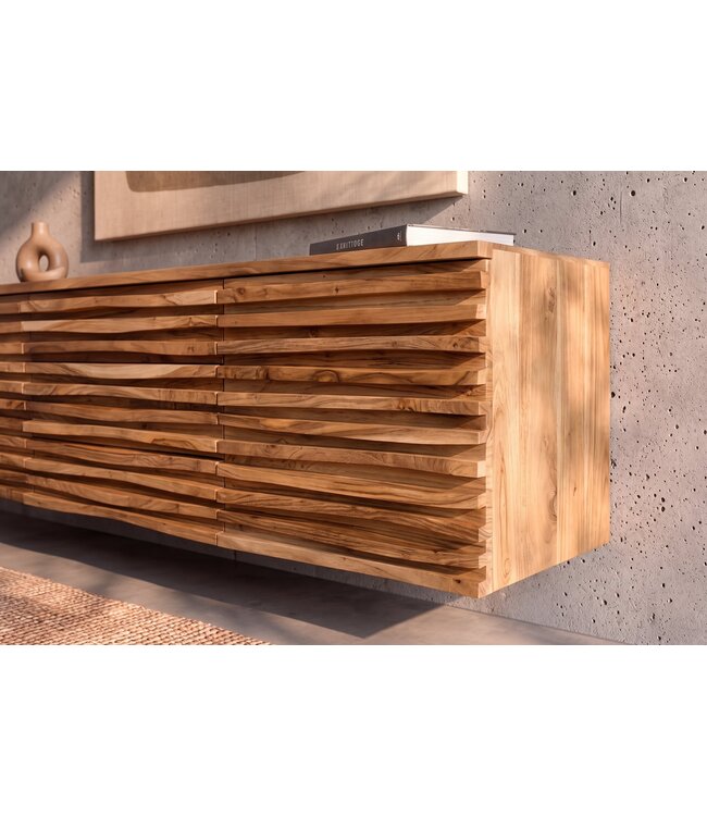 Invicta Interior Hangend Dressoir RELIEF 175cm acacia hout naturel - 45796