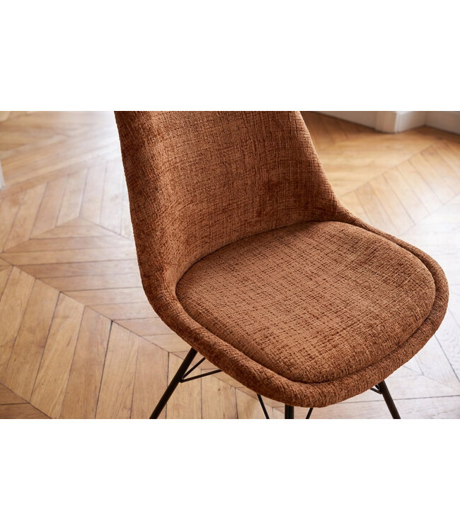 Invicta Interior Stoel SCANDINAVIA MEISTERSTÜCK textielverstevigde bruine stof - 46538