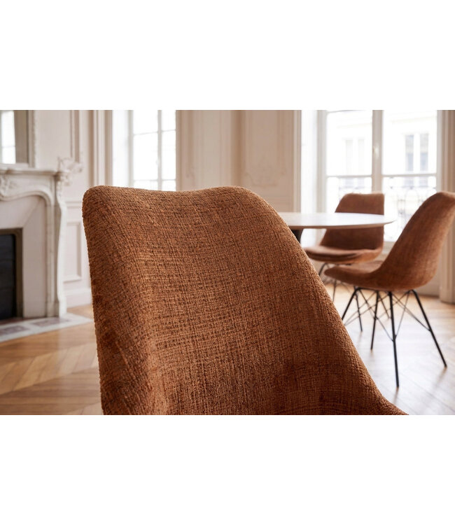 Invicta Interior Stoel SCANDINAVIA MEISTERSTÜCK textielverstevigde bruine stof - 46538