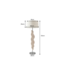 Invicta Interior Vloerlamp LEAF 130cm met stofkap teak wit naturel - 46938