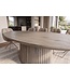Invicta Interior Eettafel ART DECO 220cm ovaal mango hout grijs smoke - 47046