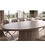 Invicta Interior Eettafel ART DECO 220cm ovaal mango hout grijs smoke - 47046