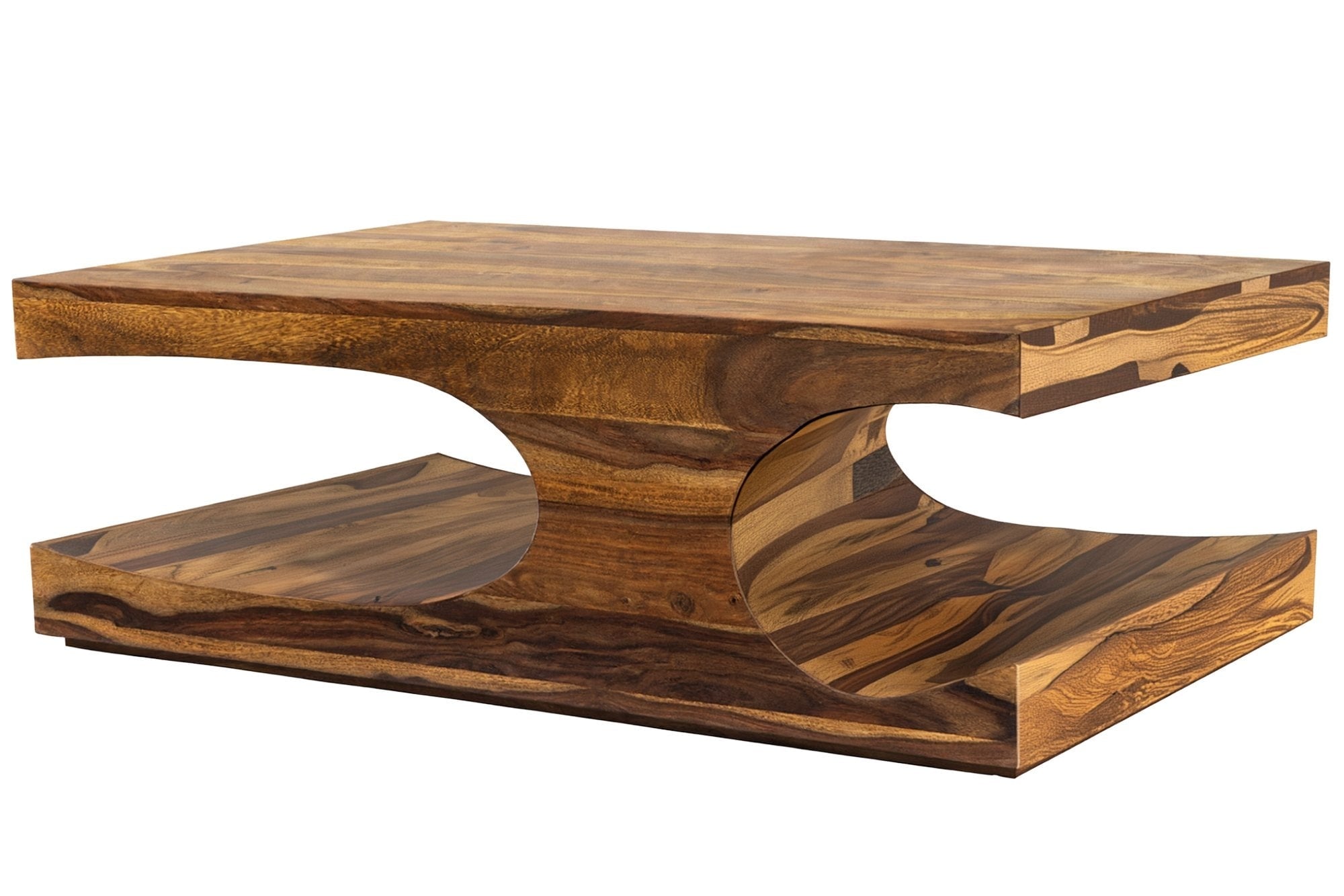 Salontafel GOA 105cm met opbergruimte sheesham hout bruin - 47098