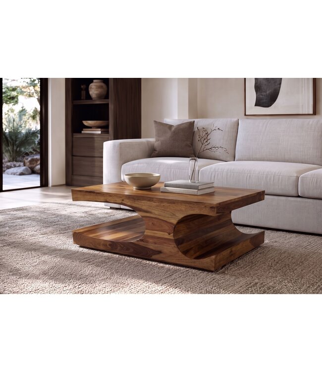 Invicta Interior Salontafel GOA 105cm met opbergruimte sheesham hout bruin - 47098