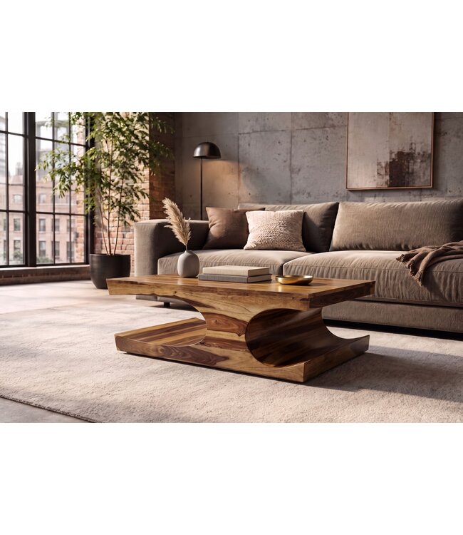 Invicta Interior Salontafel GOA 105cm met opbergruimte sheesham hout bruin - 47098