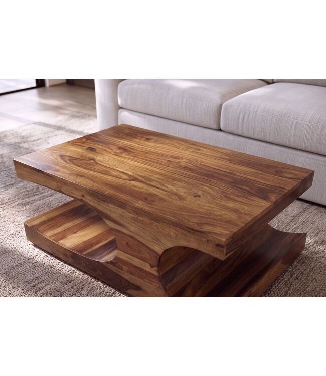 Invicta Interior Salontafel GOA 105cm met opbergruimte sheesham hout bruin - 47098