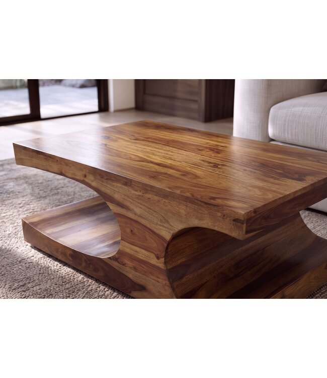 Invicta Interior Salontafel GOA 105cm met opbergruimte sheesham hout bruin - 47098