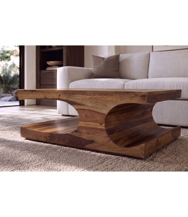 Invicta Interior Salontafel GOA 105cm met opbergruimte sheesham hout bruin - 47098