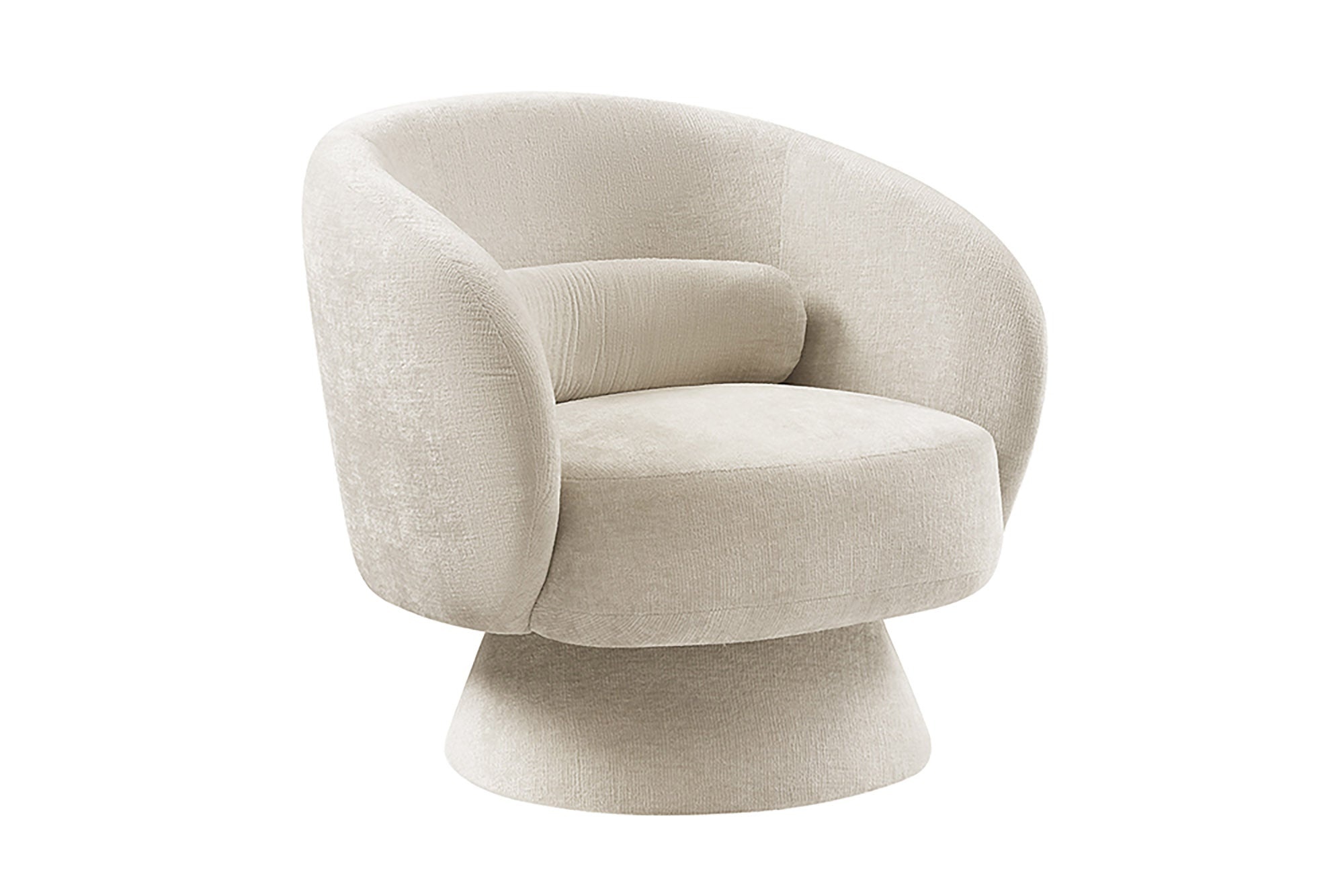 Fauteuil BOSSA NOVA 360? draaibaar chenille beige - 47463