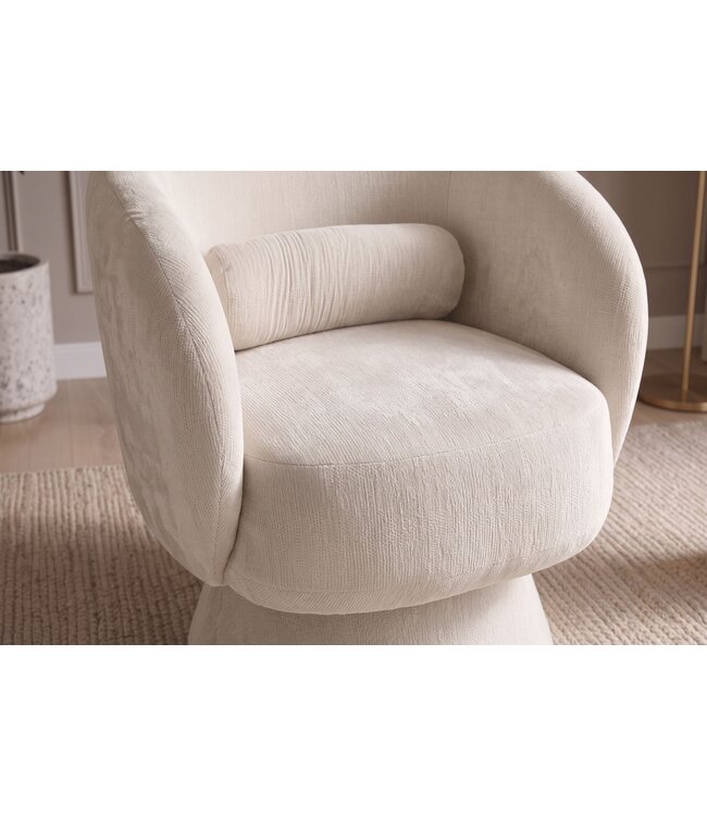 Invicta Interior Fauteuil BOSSA NOVA 360° draaibaar chenille beige - 47463