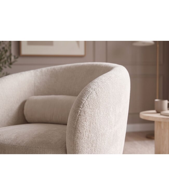 Invicta Interior Fauteuil BOSSA NOVA 360° draaibaar chenille beige - 47463