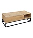Invicta Interior Salontafel MAKASSAR FUNCTION 110cm hoogte verstelbaar mangohout natuurlijk crème met opbergvak - 48105