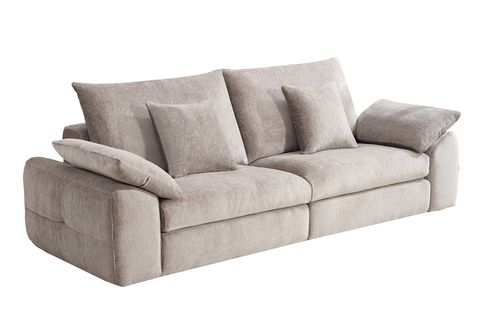 Bank SOHO 260cm 4-zits chenille beige - 48154
