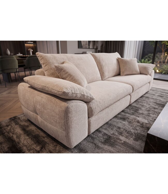 Invicta Interior Bank SOHO 260cm 4-zits chenille beige - 48154