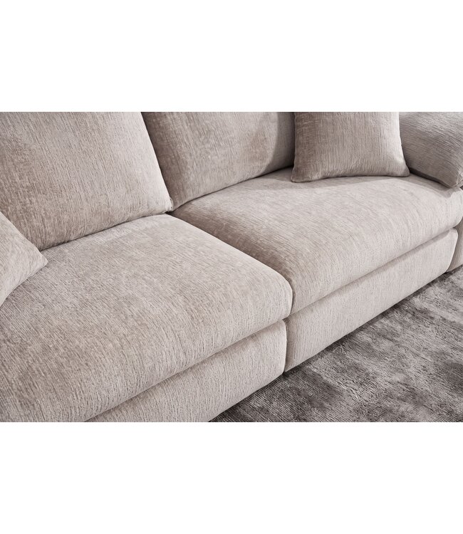 Invicta Interior Bank SOHO 260cm 4-zits chenille beige - 48154