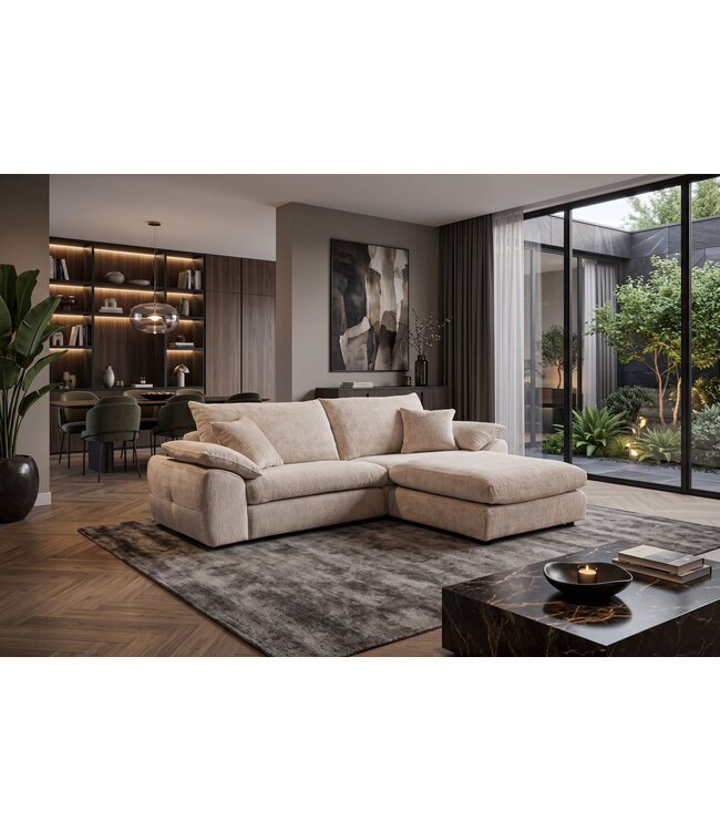 Invicta Interior Kruk SOHO 100cm chenille beige - 48155