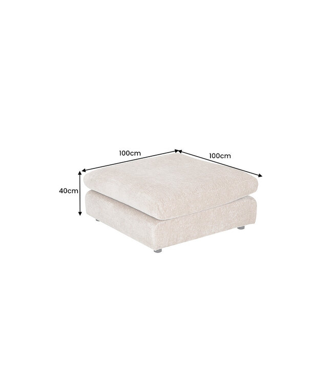 Invicta Interior Kruk SOHO 100cm chenille beige - 48155