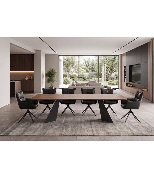 Invicta Interior Eettafel PRESTIGE 180-240cm uitschuifbaar walnoot fineer naturel - 48205