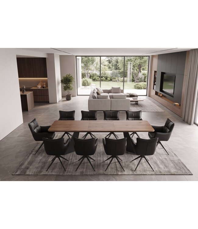 Invicta Interior Eettafel PRESTIGE 180-240cm uitschuifbaar walnoot fineer naturel - 48205