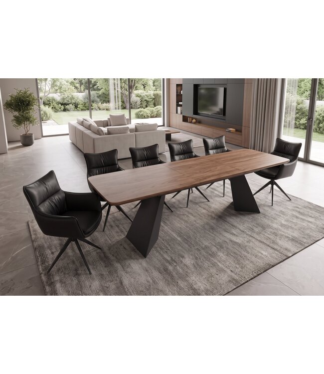 Invicta Interior Eettafel PRESTIGE 180-240cm uitschuifbaar walnoot fineer naturel - 48205