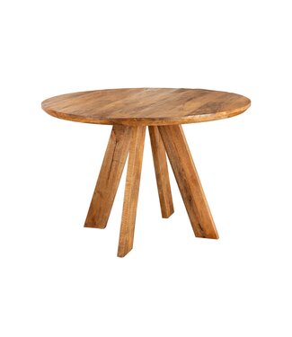 Invicta Interior Eettafel ART WOOD 100cm rond mangohout bruin - 48351