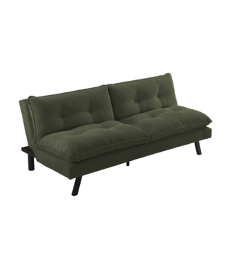 Invicta Interior Slaapbank COCOONING 190cm 3-zitter cord groen - 48470