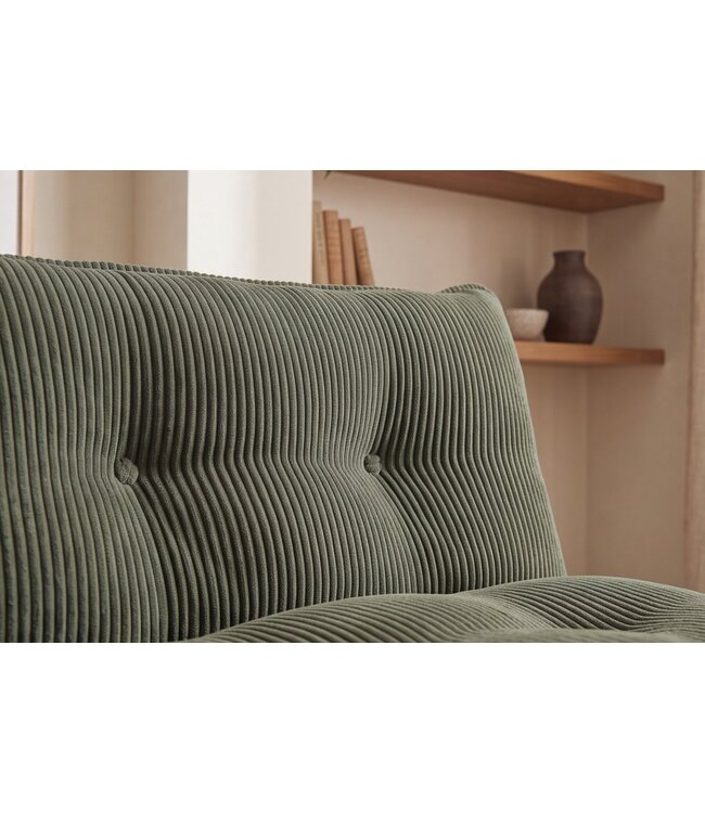 Invicta Interior Slaapbank COCOONING 190cm 3-zitter cord groen - 48470