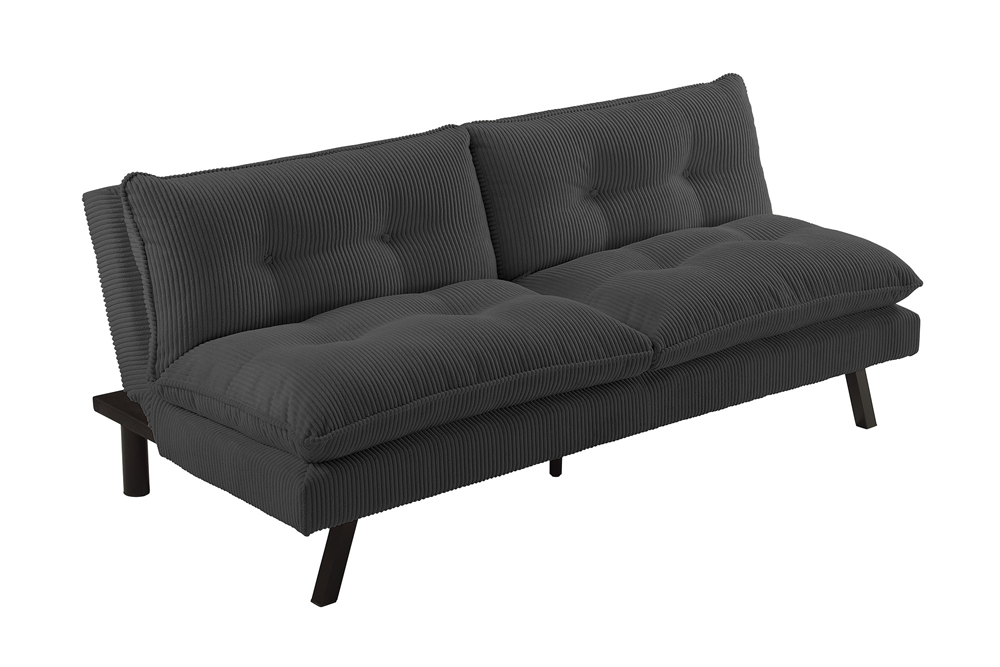 Slaapbank COCOONING 190cm 3-zits grijs cord - 48471