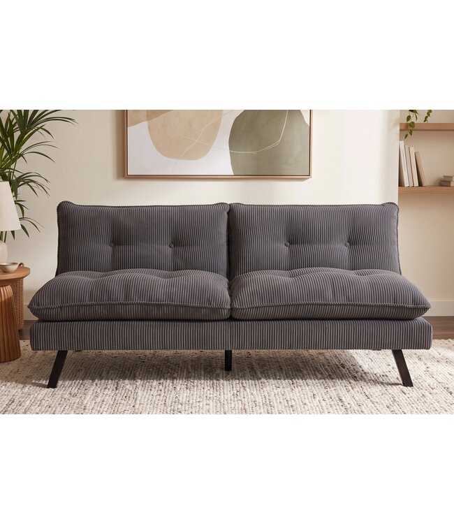 Invicta Interior Slaapbank COCOONING 190cm 3-zits grijs cord - 48471