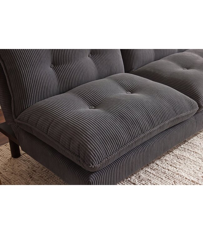 Invicta Interior Slaapbank COCOONING 190cm 3-zits grijs cord - 48471