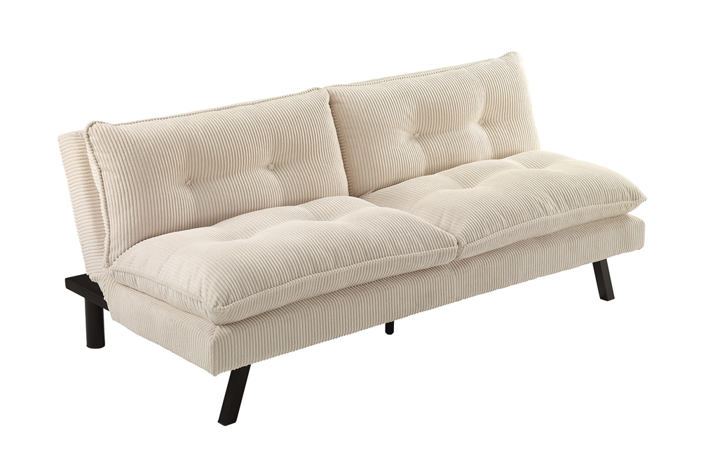Slaapbank COCOONING 190cm 3-zits cord beige - 48472